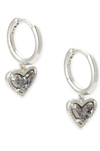 KENDRA SCOTT ARI ENAMEL HEART EARRINGS / NECKLACE