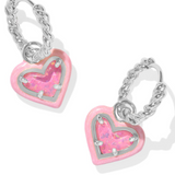 KENDRA SCOTT ARI ENAMEL HEART EARRINGS / NECKLACE
