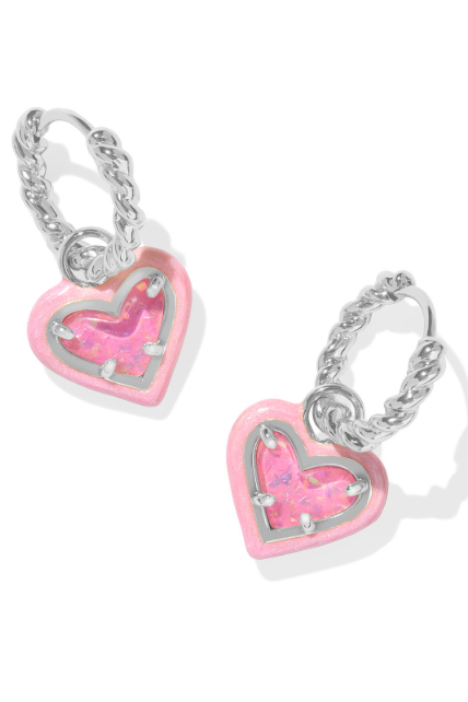 KENDRA SCOTT ARI ENAMEL HEART EARRINGS / NECKLACE