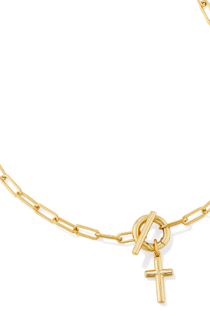 KENDRA SCOTT CROSS LINK AND CHAIN NECKLACE