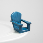 Blue inflatable chair on a white background