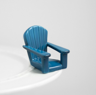 Blue inflatable chair on a white background