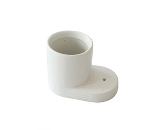 White plastic fitting on a white background