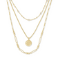 KENDRA SCOTT MEDALLION COIN TRIPLE STRAND ~ Gold