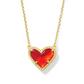 KENDRA SCOTT ARI HEART SHORT PENDANT ~ Gold NECKLACES