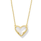 KENDRA SCOTT ARI HEART SHORT PENDANT ~ Gold NECKLACES