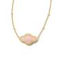 KENDRA SCOTT ABBIE GOLD ROSE QUARTZ NECKLACE