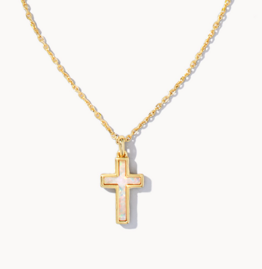 KENDRA SCOTT CROSS PENDANT NECKLACE ~ 2 COLORS