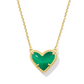 KENDRA SCOTT ARI HEART SHORT PENDANT ~ Gold NECKLACES
