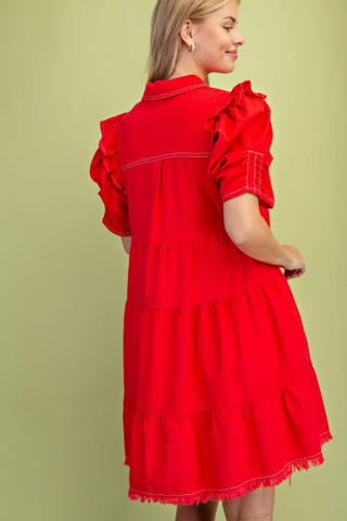 KAIA DRESS 1448 RED