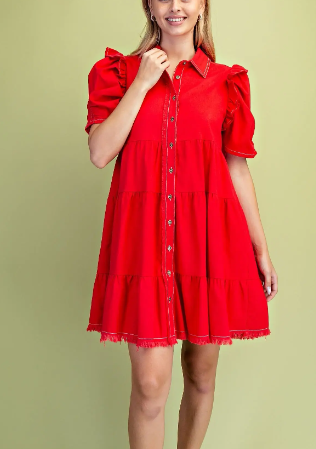 KAIA DRESS 1448 RED