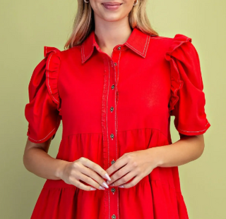 KAIA DRESS 1448 RED