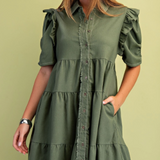 KAIA DRESS 1448 OLIVE