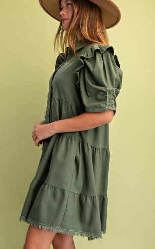 KAIA DRESS 1448 OLIVE
