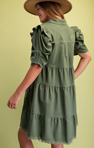 KAIA DRESS 1448 OLIVE