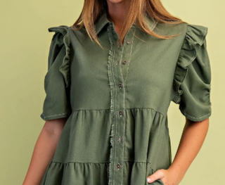 KAIA DRESS 1448 OLIVE