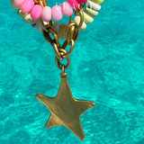 BRACHA STAR SHINE NECKLACE, ALL GOLD/SILVER