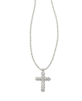 KENDRA SCOTT CROSS CZ PENDANT NECKLACE ~ 2 COLORS
