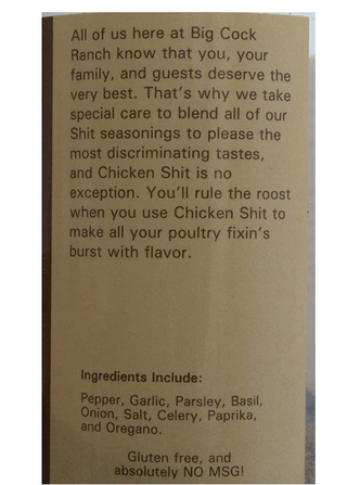 SHIT SEASONING ~ BULL SHIT