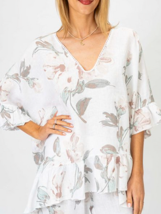 MADE IN ITALY LINEN TOP 8620