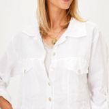 MADE IN ITALY LINEN FRAY EDGE JACKET 2233