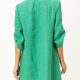 MADE IN ITALY LINEN COLLAR DRESS 7024