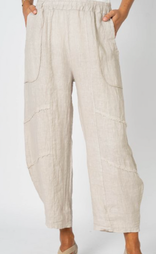 MADE IN ITALY LINEN LANTERN PANT 1847