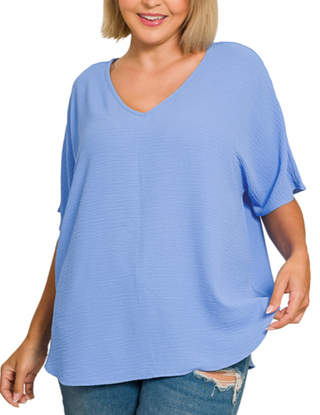ELLE TOP 7124 BLUE/PURPLES/GREYS