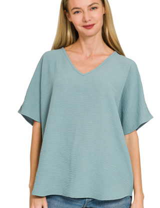ELLE TOP 7124 BLUE/PURPLES/GREYS