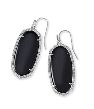 KENDRA SCOTT ELLE DROP EARRINGS in RHODIUM
