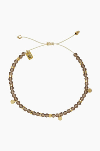 PURA VIDA BRACELET SMOKEY QUARTZ STRING