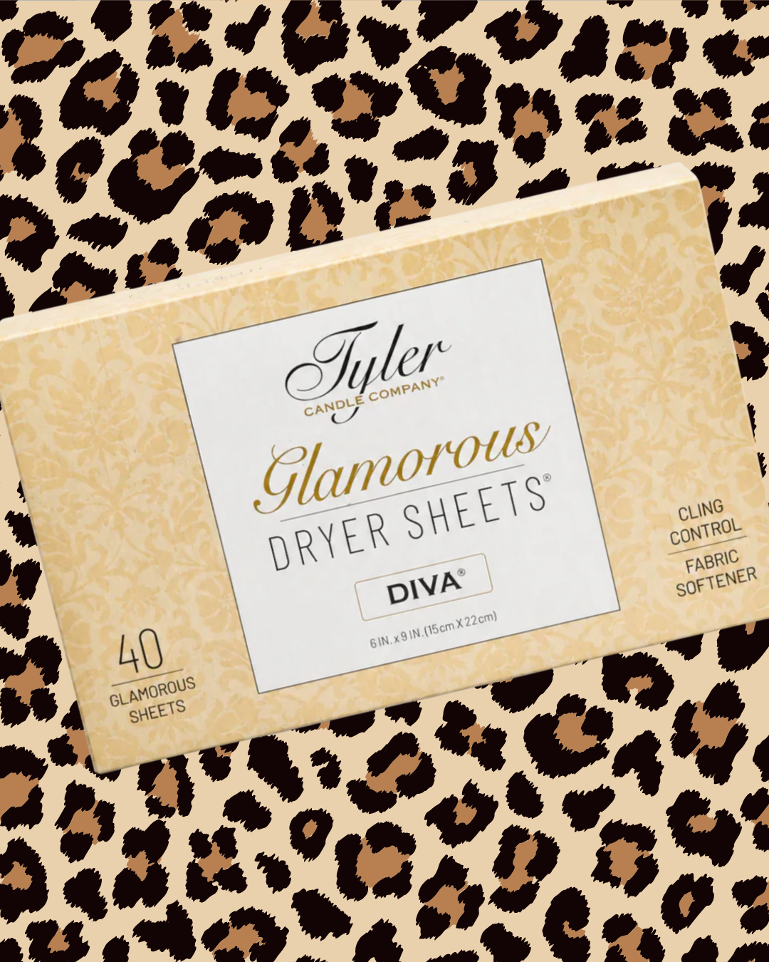 BOX OF DIVA DRYER SHEETS, 40 PIECES