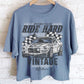 RIDE HARD LONG CROP TOP: STONE