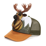 Moose Trucker Hat Base Cap Mesh Back