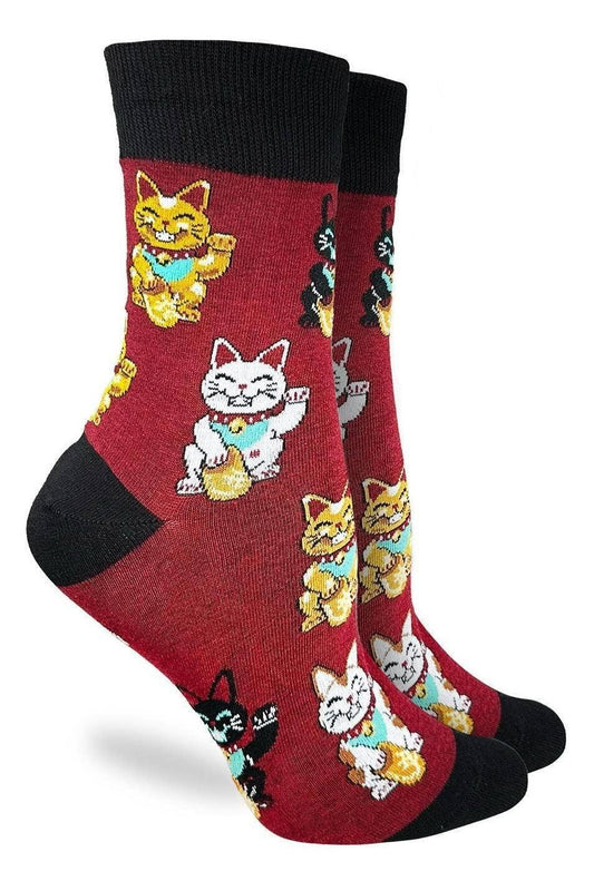 Women's Lucky Waving Cat Socks