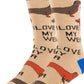Love My Weiner | Men's Cotton Crew Funny Socks 9510
