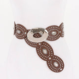 EDGY OVAL BELT in BLACK