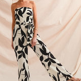 CHARLEIGH JUMPSUIT in CREAM/BLACK 8390