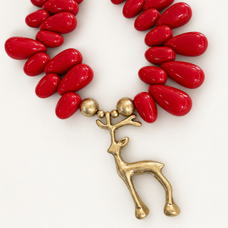 BIG BEAD DEER NECKLACES