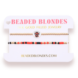 BEADED BLONDE COLLEGE JEWELRY