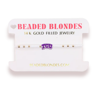 BEADED BLONDE COLLEGE JEWELRY