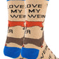 Love My Weiner | Men's Cotton Crew Funny Socks 9510