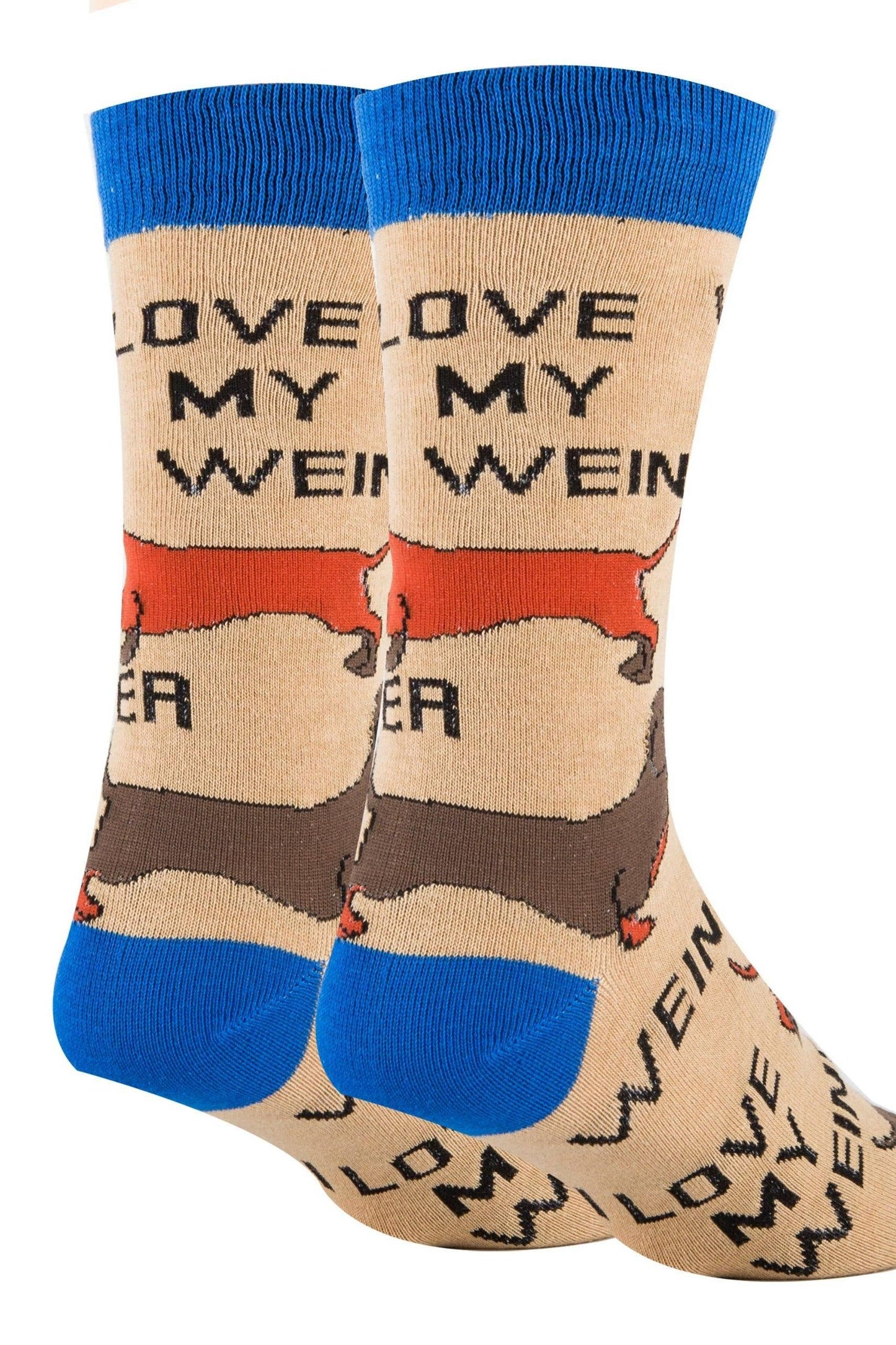 Love My Weiner | Men's Cotton Crew Funny Socks 9510