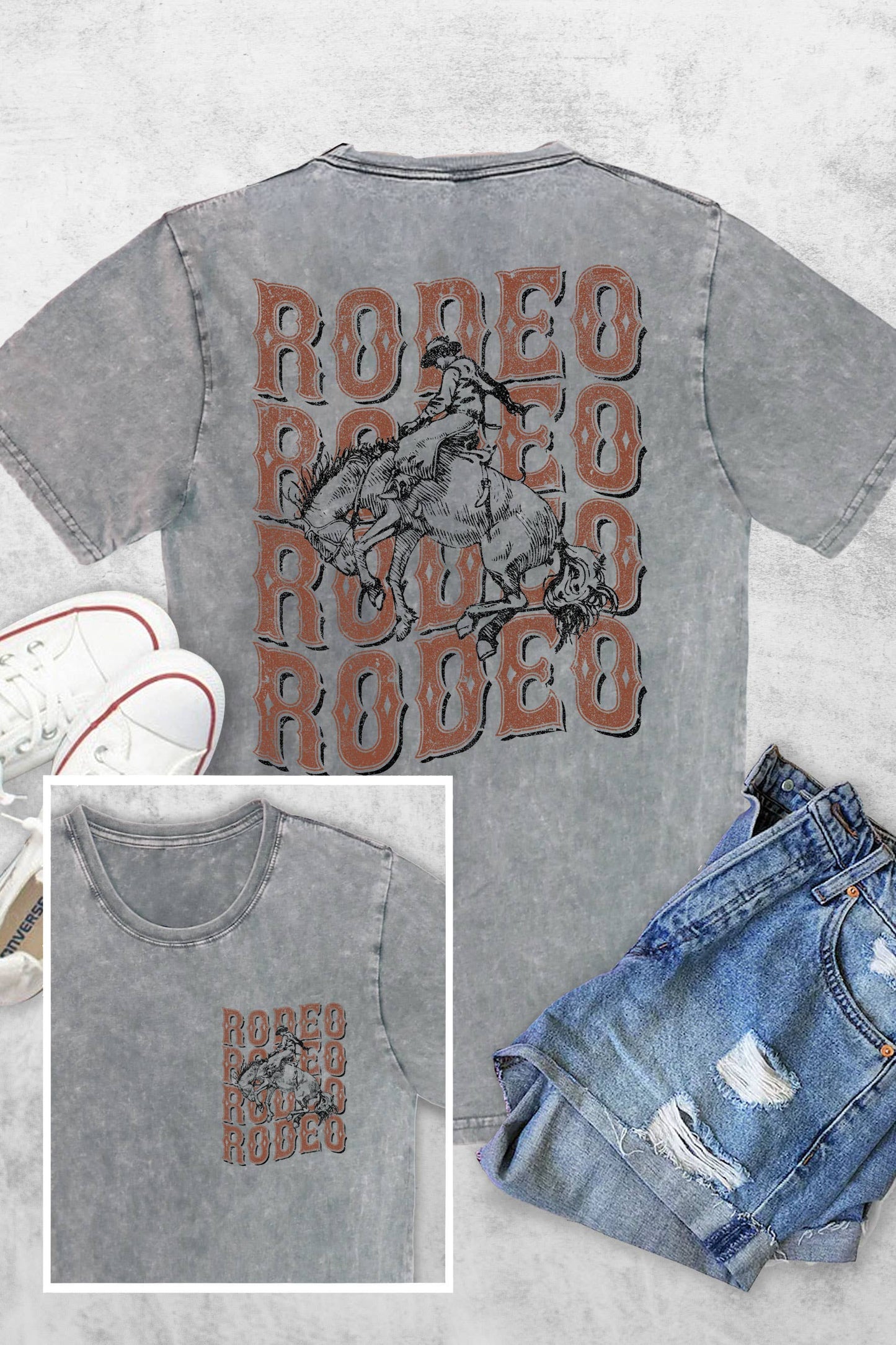 RODEO COWBOY TEE: MUSTARD