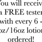 Testers for 8oz/16oz Hand Cream/Lotion: Sunday Beach