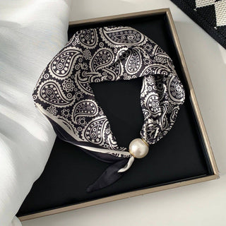 Pearl Magnetic Clasp Scarf: NO-2