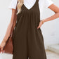 V-neck romper in Black 4523