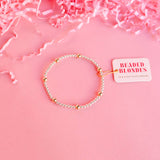 Olive Bracelet in Silver with Gold: Standard 6.75 inch