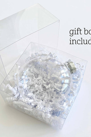 SALE * Waxahachie Texas State With Star See-Through Glass Ornament