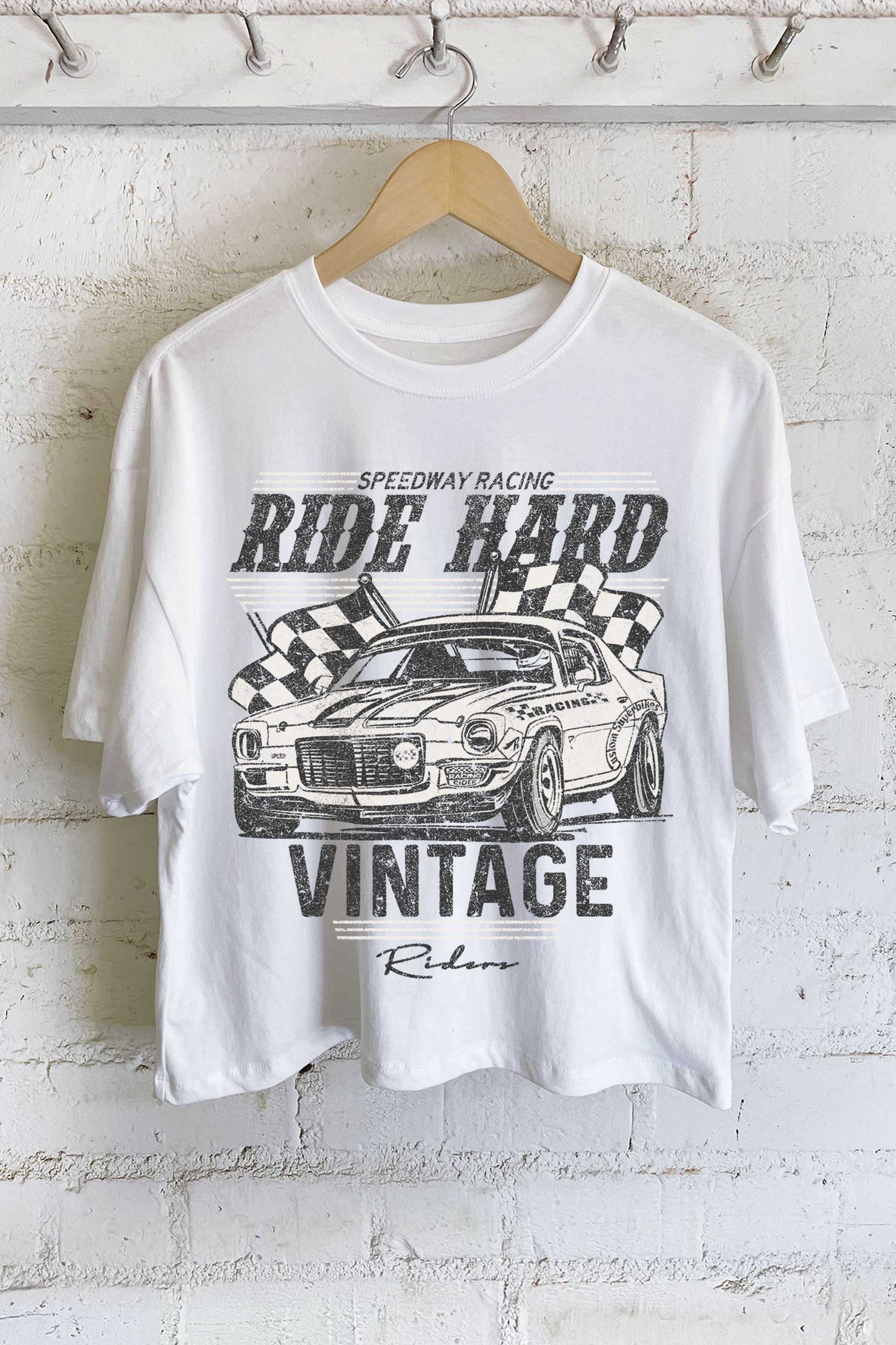 RIDE HARD LONG CROP TOP: STONE
